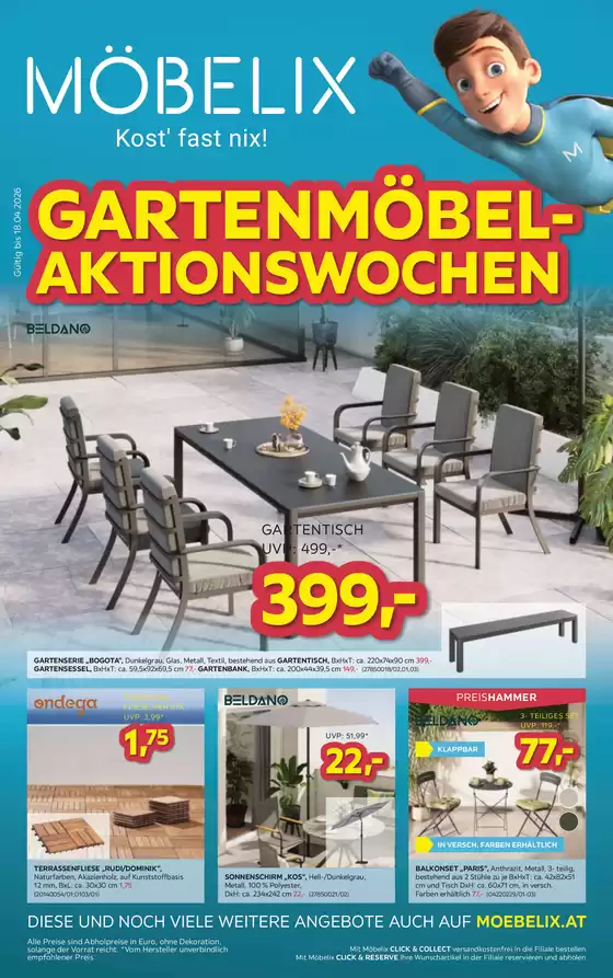 Möbelix Katalog in Tulln an der Donau | Tolle Rabatte auf ausgewählte Produkte | 2026-04-07T00:00:00.000Z - 2026-04-18T00:00:00.000Z