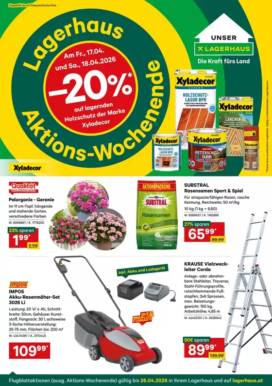 Lagerhaus Graz Land Katalog in Mödling | Lagerhaus Graz Land Flugblatt April 2026 | 2026-04-13T00:00:00.000Z - 2026-04-26T00:00:00.000Z