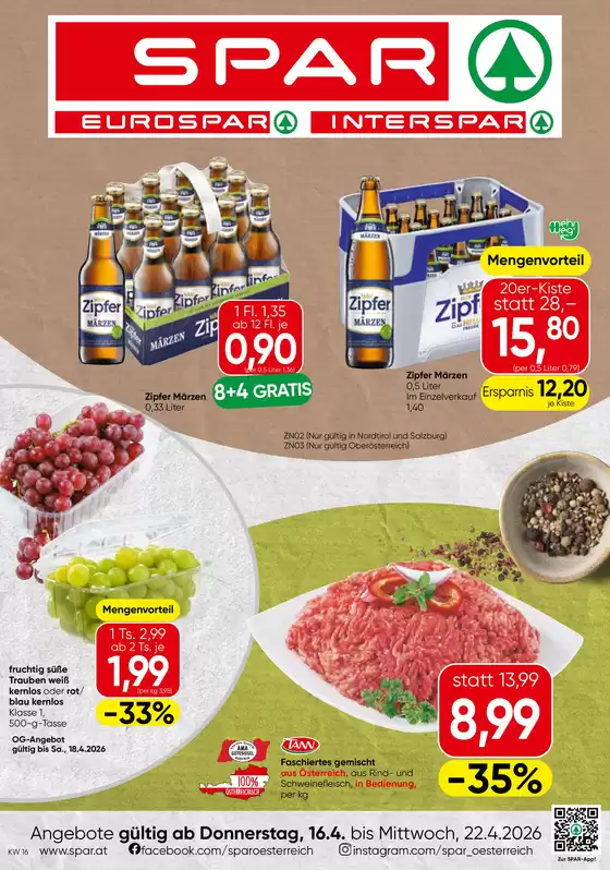 Eurospar Katalog in Steyr | Sonderangebote für Sie | 2026-04-16T00:00:00.000Z - 2026-04-22T00:00:00.000Z