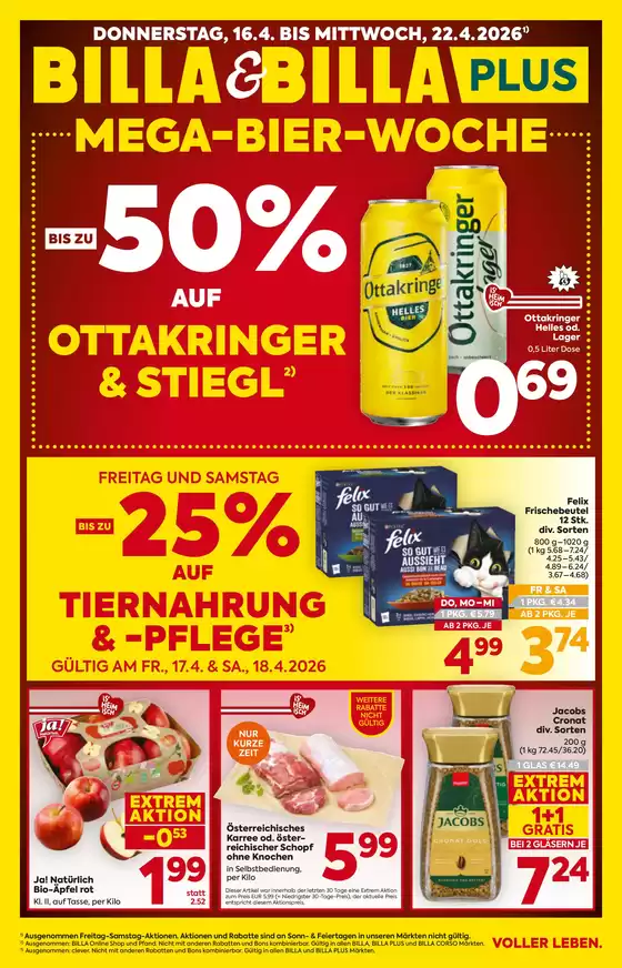 BILLA PLUS Katalog in Villach | Tolle Rabatte auf ausgewählte Produkte | 2026-04-16T00:00:00.000Z - 2026-04-22T00:00:00.000Z