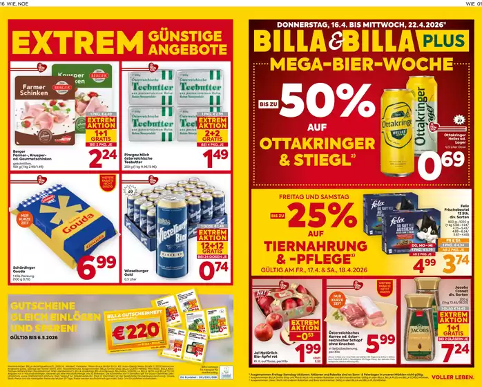 Billa Katalog in Villach | BILLA FB KW 16 2026 Ansicht | 2026-04-16T00:00:00.000Z - 2026-05-26T00:00:00.000Z