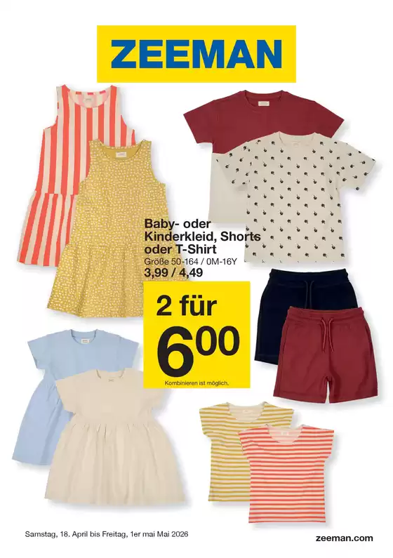 Zeeman Katalog in Kalsdorf bei Graz | Zeeman Woche 17-18 Samstag 18. April bis Freitag 1. Mai 2026. | 2026-04-18T00:00:00.000Z - 2026-05-01T00:00:00.000Z