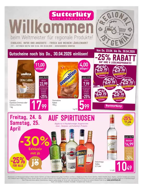 Sutterlüty Katalog | Sutterlüty flugblatt | 2026-04-23T00:00:00.000Z - 2026-04-30T00:00:00.000Z