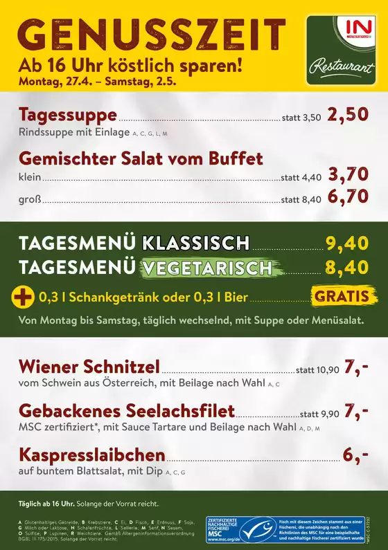 Interspar Restaurant Katalog | Happy hour kw18 | 2026-04-27T00:00:00.000Z - 2026-05-02T00:00:00.000Z