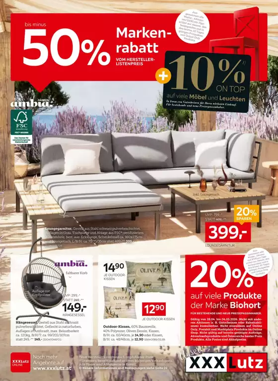XXXLutz Katalog in Vösendorf | Top-Deals für alle Kunden | 2026-04-28T00:00:00.000Z - 2026-05-05T00:00:00.000Z