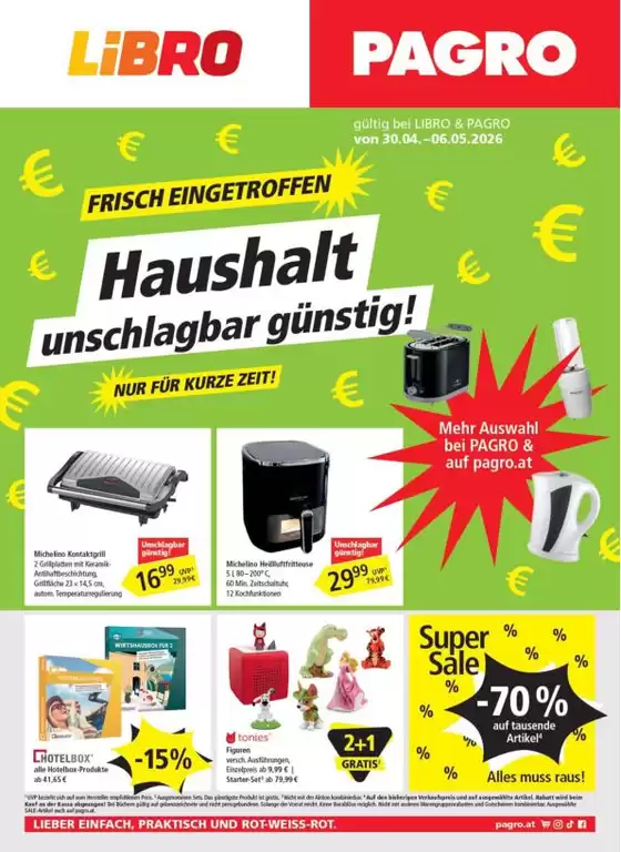Pagro-Diskont Katalog in Wiener Neustadt | Tolle Rabatte auf ausgewählte Produkte | 2026-04-30T00:00:00.000Z - 2026-05-06T00:00:00.000Z