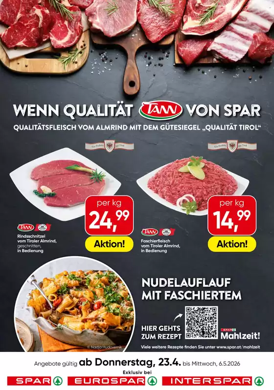 Spar Katalog in Tieschen | Jetzt sparen mit unseren Deals | 2026-04-23T00:00:00.000Z - 2026-05-06T00:00:00.000Z