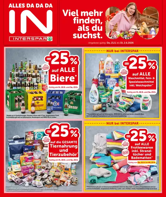 Interspar Katalog in Schildorn | Exklusive Deals und Schnäppchen | 2026-05-21T00:00:00.000Z - 2026-06-02T00:00:00.000Z