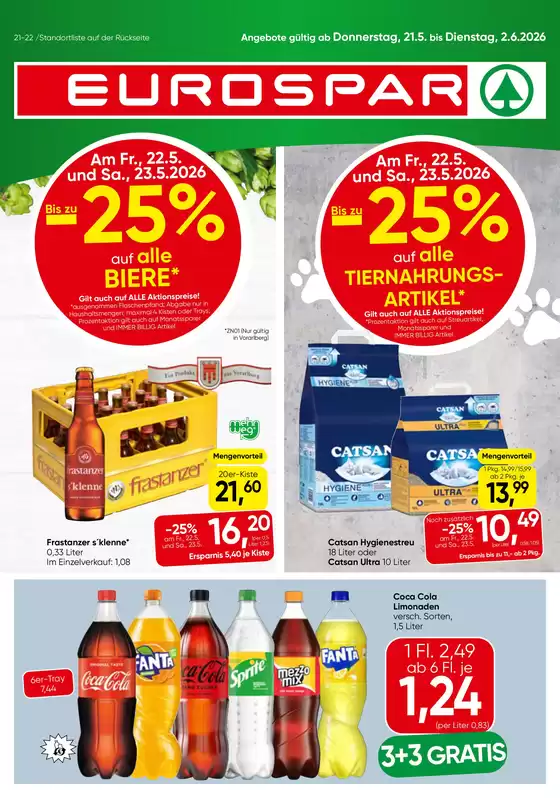 Eurospar Katalog | Top-Angebote für Sparfüchse | 2026-05-21T00:00:00.000Z - 2026-06-02T00:00:00.000Z