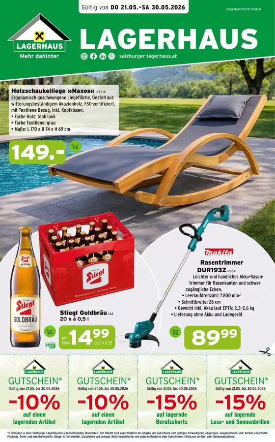 Salzburger Lagerhaus Katalog | Salzburger Lagerhaus flugblatt | 2026-05-21T00:00:00.000Z - 2026-05-30T00:00:00.000Z