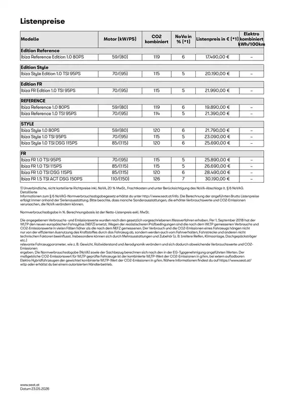 Seat Katalog in Dobl-Zwaring | Seat Ibiza neu dupl | 2026-05-23T00:00:00.000Z - 2026-05-23T00:00:00.000Z