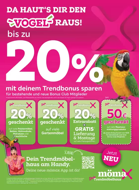 Mömax Katalog | bis zu 20 mit deinem Trendbonus sparen | 2026-05-26T00:00:00.000Z - 2026-06-01T00:00:00.000Z