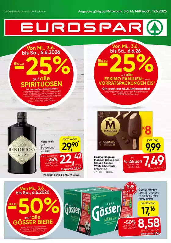Eurospar Katalog in Bartholomäberg | Exklusive Schnäppchen | 2026-06-03T00:00:00.000Z - 2026-06-17T00:00:00.000Z