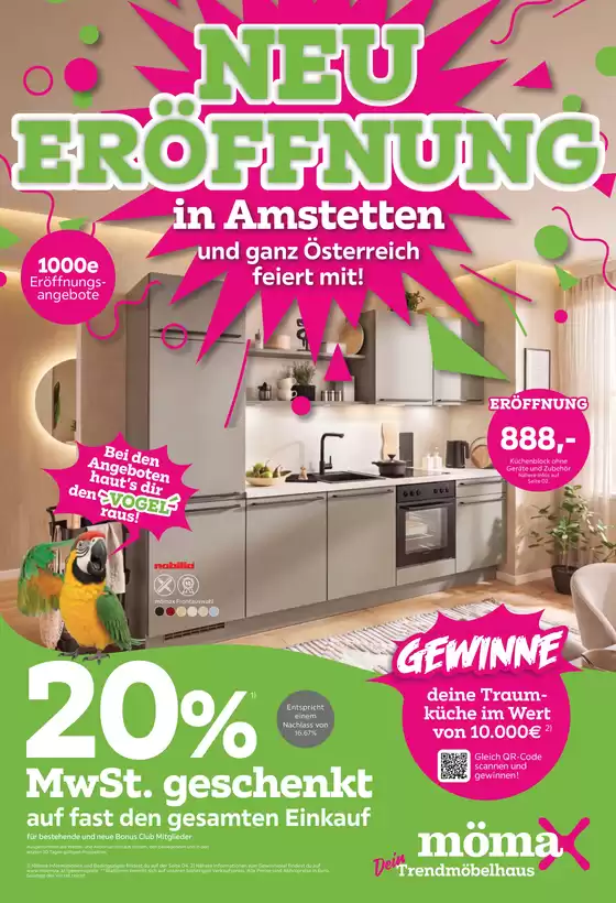 Mömax Katalog | 20 MwSt. geschenkt auf fast den gesamten Einkauf | 2026-06-09T00:00:00.000Z - 2026-06-15T00:00:00.000Z