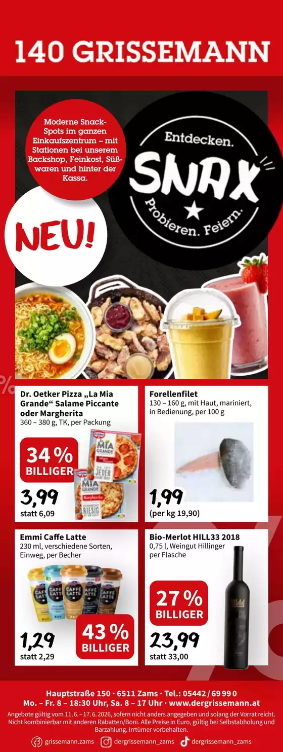 Der Grissemann Katalog | Unsere besten Schnäppchen | 2026-06-11T00:00:00.000Z - 2026-06-17T00:00:00.000Z