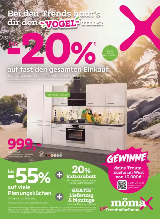 Mömax Katalog | bis -20 auf fast den gesamten Einkauf | 2026-06-16T00:00:00.000Z - 2026-06-22T00:00:00.000Z
