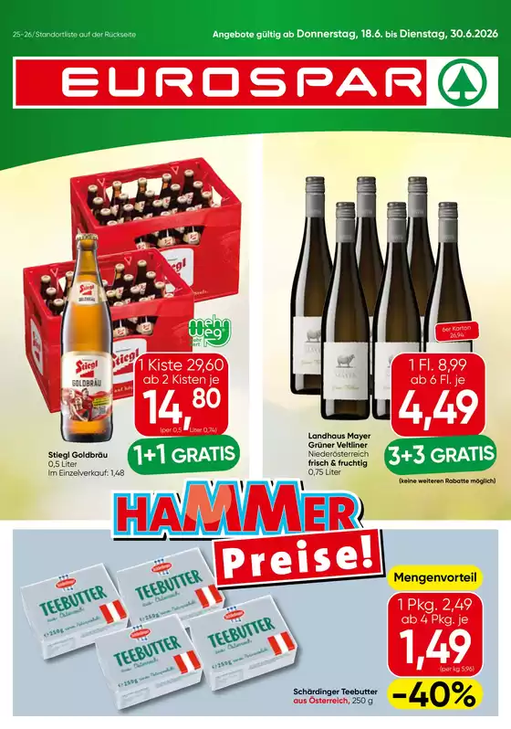 Eurospar Katalog | Sonderangebote für Sie | 2026-06-18T00:00:00.000Z - 2026-06-30T00:00:00.000Z