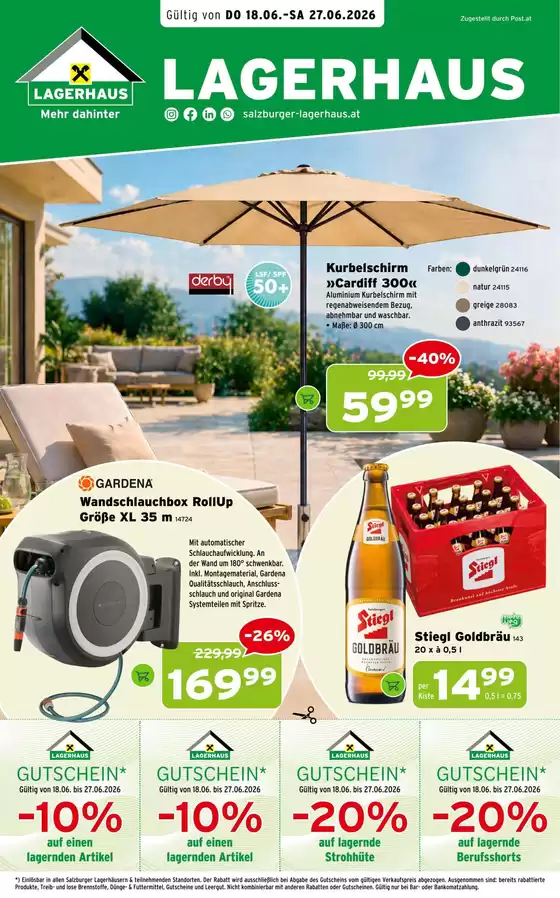Salzburger Lagerhaus Katalog | Salzburger Lagerhaus flugblatt | 2026-06-18T00:00:00.000Z - 2026-06-27T00:00:00.000Z