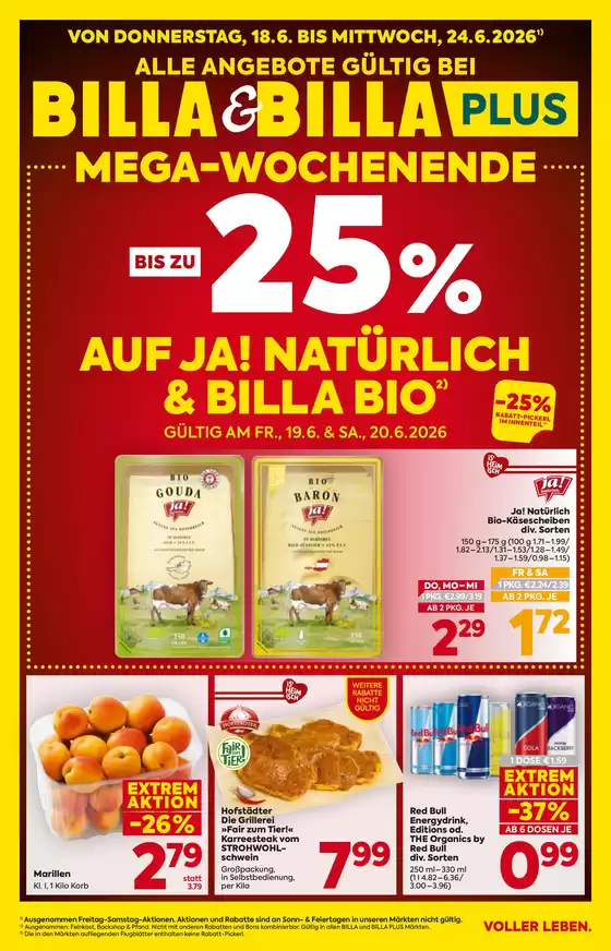 Billa Katalog in Sankt Georgen bei Salzburg | BILLA FB KW25 2026 Wien | 2026-06-18T00:00:00.000Z - 2026-06-24T00:00:00.000Z