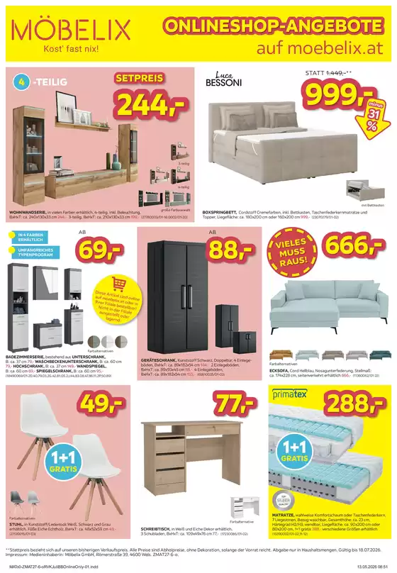 Möbelix Katalog in Salzburg | Exklusive Deals für unsere Kunden | 2026-06-29T00:00:00.000Z - 2026-07-18T00:00:00.000Z