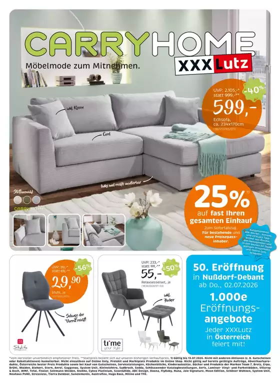 XXXLutz Flugblatt in Trins | Attraktive Angebote entdecken | 2026-06-30T00:00:00.000Z - 2026-07-11T00:00:00.000Z