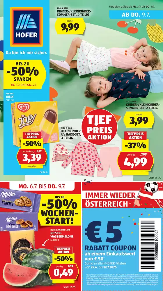 Hofer Flugblatt in Zwettl-Niederösterreich | Blättern Sie online im HOFER Flugblatt | 2026-06-29T00:00:00.000Z - 2026-07-19T00:00:00.000Z