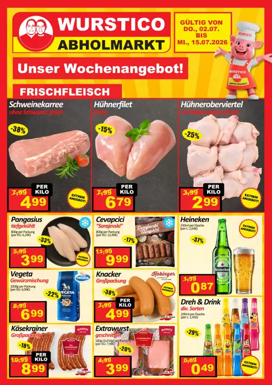 Wurstico Flugblatt in Wiener Neustadt | Wurstico flugblatt | 2026-07-02T00:00:00.000Z - 2026-07-15T00:00:00.000Z