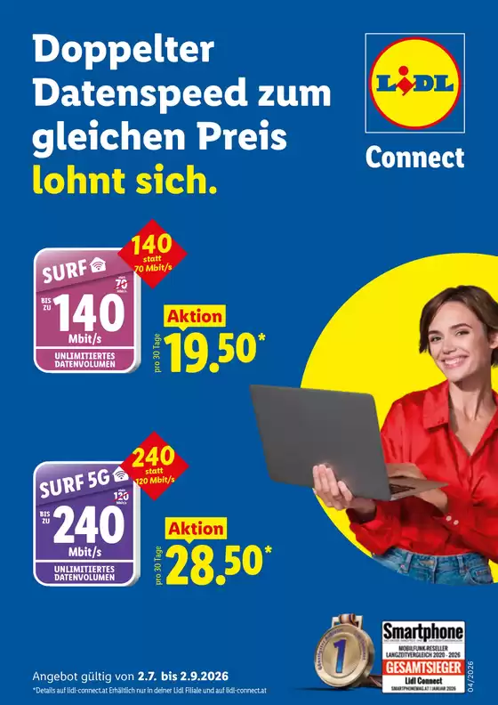 Lidl Flugblatt in Wiener Neustadt | Lidl Connect | 2026-07-02T00:00:00.000Z - 2026-09-02T00:00:00.000Z