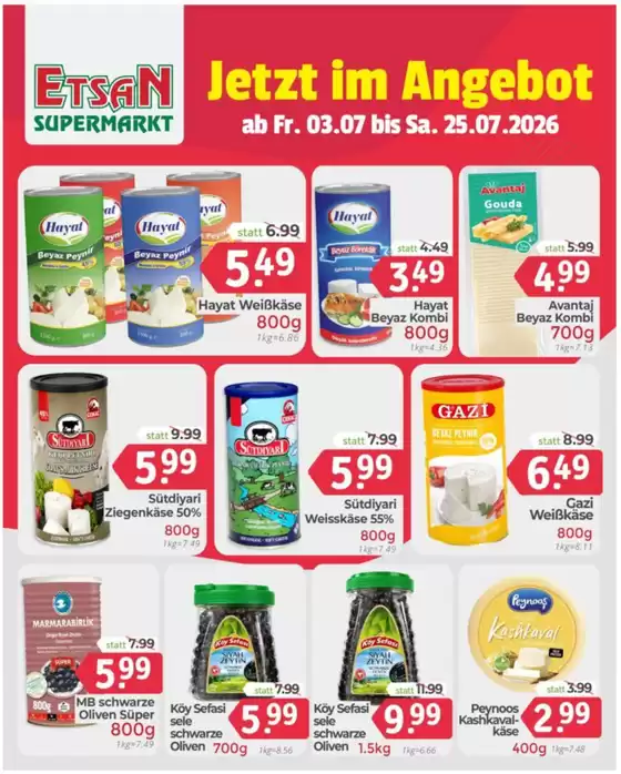 ETSAN Flugblatt in  | Top-Angebote für Sparfüchse | 2026-07-03T00:00:00.000Z - 2026-07-25T00:00:00.000Z