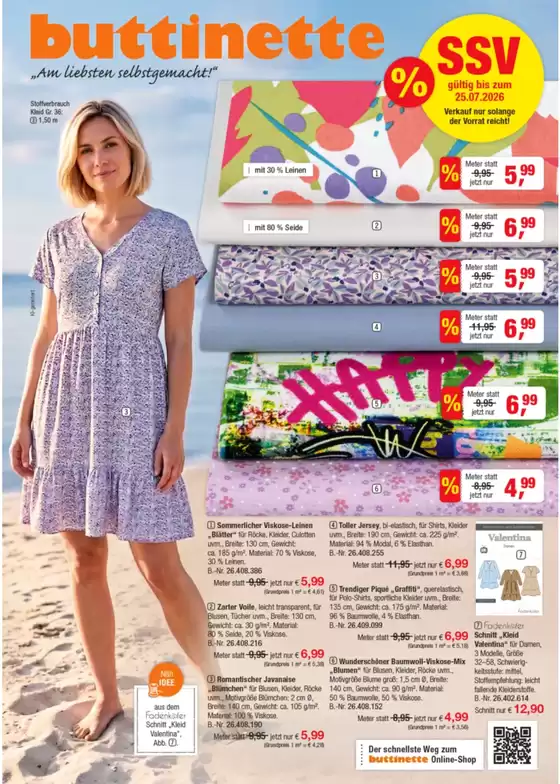 Buttinette Katalog in Sibratsgfäll | SSV 2026 | 2026-07-06T00:00:00.000Z - 2026-07-25T00:00:00.000Z