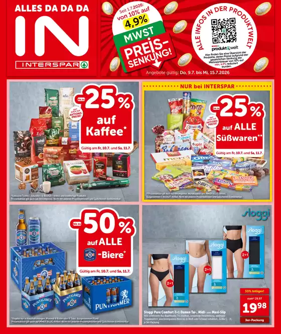 Interspar Katalog in Bichlbach | Top-Angebote für Sparfüchse | 2026-07-09T00:00:00.000Z - 2026-07-15T00:00:00.000Z