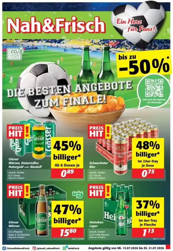 Nah & Frisch Flugblatt in Wiener Neustadt | Unsere besten Deals für Sie | 2026-07-15T00:00:00.000Z - 2026-07-21T00:00:00.000Z