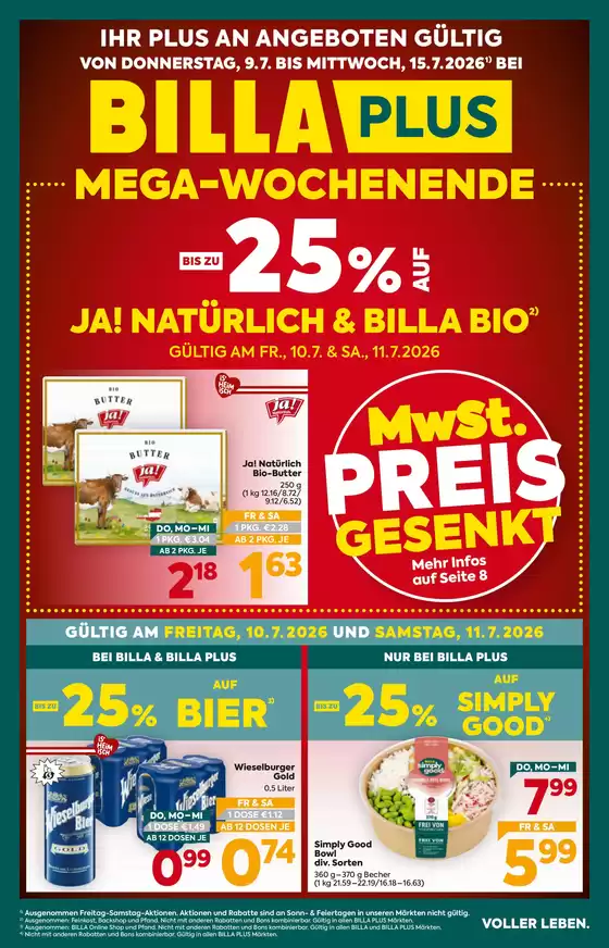 BILLA PLUS Flugblatt in Wiener Neustadt | BILLA PLUS FB KW28 2026 Wien | 2026-07-09T00:00:00.000Z - 2026-07-15T00:00:00.000Z