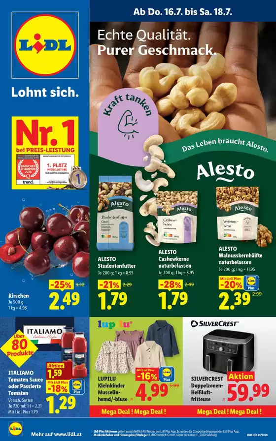 Lidl Flugblatt in Innsbruck | Flugblatt | 2026-07-16T00:00:00.000Z - 2026-07-22T00:00:00.000Z