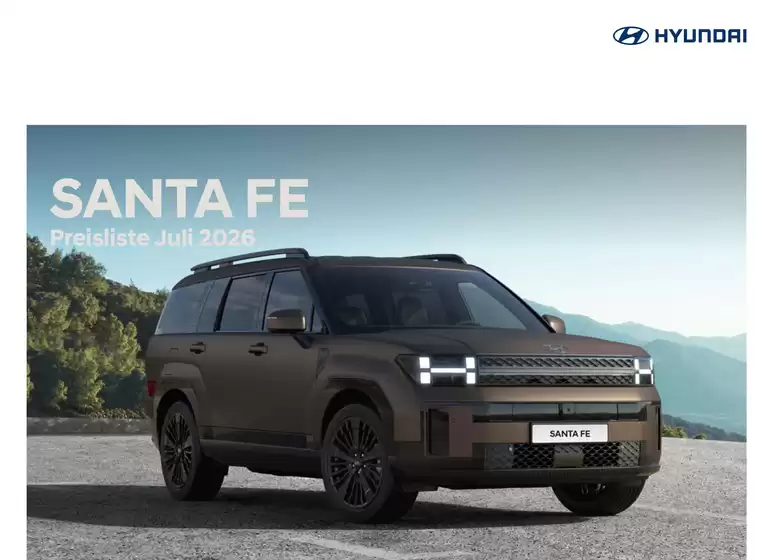 Hyundai Katalog | Hyundai santa fe my 26 preisblatt | 2026-07-01T00:00:00.000Z - 2026-07-31T00:00:00.000Z