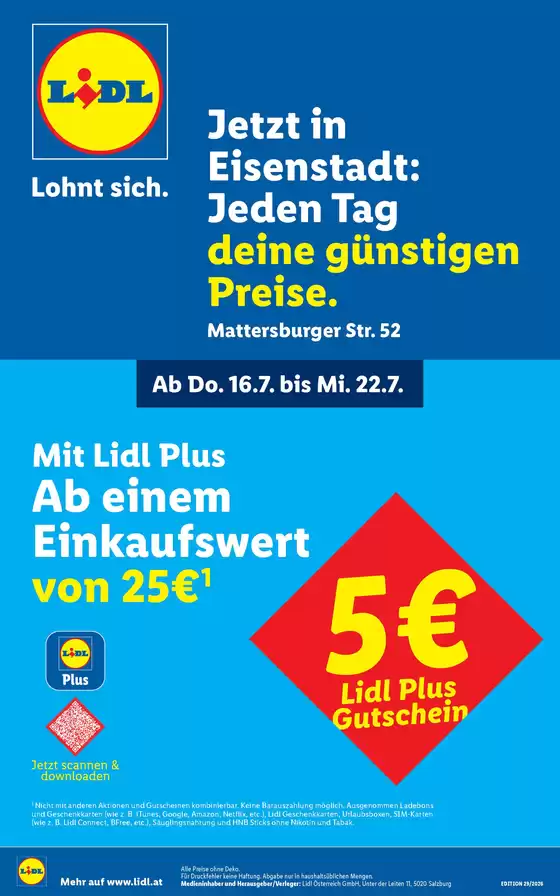Lidl Flugblatt in Strasshof an der Nordbahn | Lohnt sich. | 2026-07-16T00:00:00.000Z - 2026-07-22T00:00:00.000Z