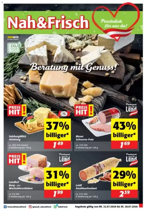 Nah & Frisch Flugblatt in  | Neue Angebote zum Entdecken | 2026-07-22T00:00:00.000Z - 2026-07-28T00:00:00.000Z