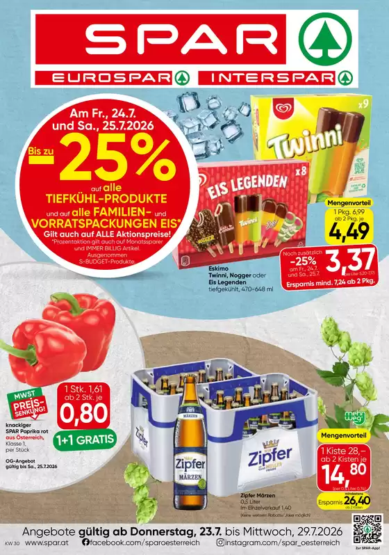 Eurospar Flugblatt in  | Top-Angebote für alle Schnäppchenjäger | 2026-07-23T00:00:00.000Z - 2026-07-29T00:00:00.000Z