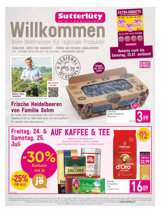 Sutterlüty Flugblatt in Wiener Neustadt | FB KW30 2026 20er A4 WEB | 2026-07-23T00:00:00.000Z - 2026-07-28T00:00:00.000Z