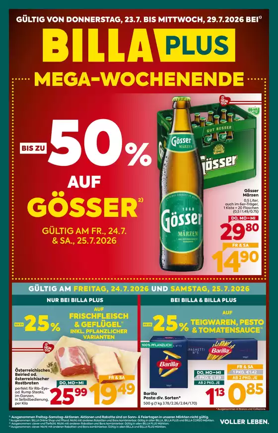 BILLA PLUS Flugblatt in Sankt Martin bei Lofer | BILLA PLUS FB KW30 2026 Wien | 2026-07-23T00:00:00.000Z - 2026-07-29T00:00:00.000Z