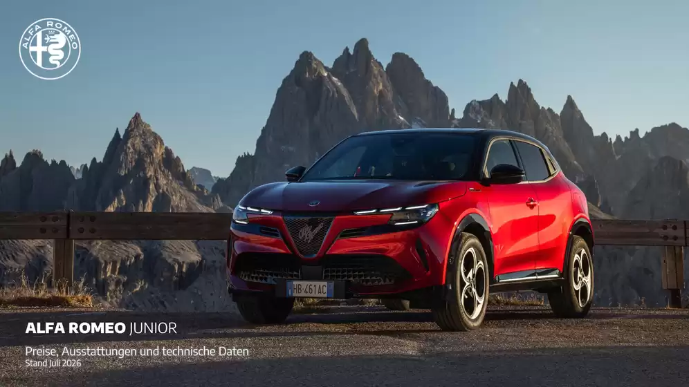 Alfa Romeo Katalog | Preisliste Junior | 2026-07-01T00:00:00.000Z - 2026-07-31T00:00:00.000Z