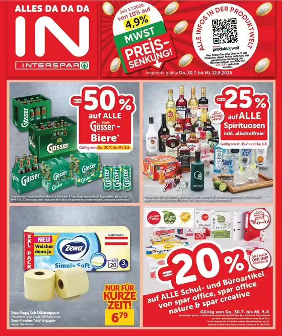Interspar Katalog | Online-Flugblatt Burgenland Nord KW 31 | 2026-07-30T00:00:00.000Z - 2026-08-12T00:00:00.000Z