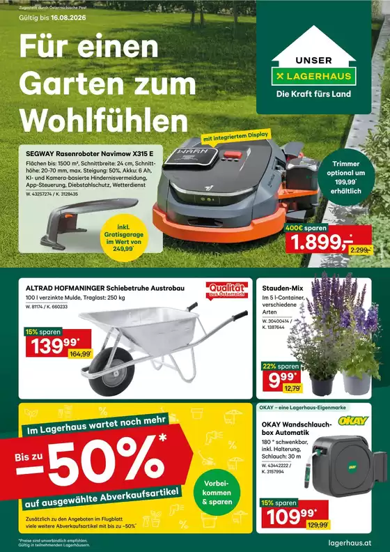Lagerhaus Katalog | Lagerhaus flugblatt august anfang | 2026-08-03T00:00:00.000Z - 2026-08-16T00:00:00.000Z