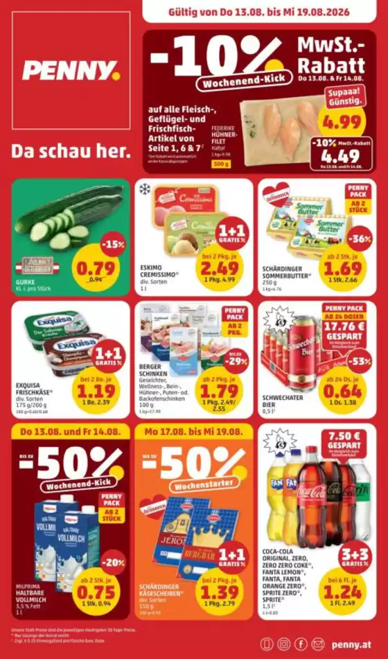 Penny Flugblatt in Raaba-Grambach | Angebote für Schnäppchenjäger | 2026-08-13T00:00:00.000Z - 2026-08-19T00:00:00.000Z