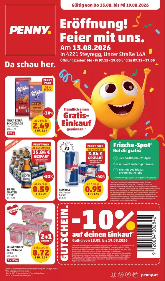 Penny Flugblatt in Raaba-Grambach | Sonderangebote für Sie | 2026-08-13T00:00:00.000Z - 2026-08-19T00:00:00.000Z