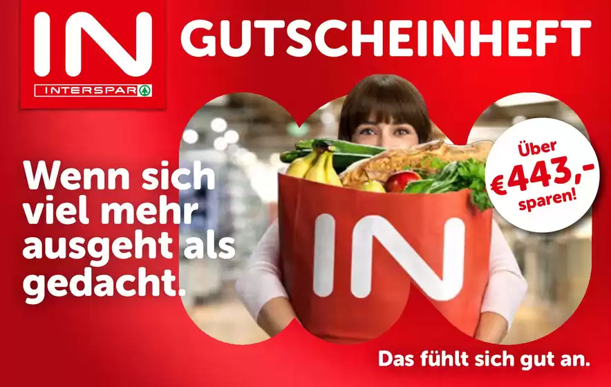 Interspar Flugblatt in Saalfelden am Steinernen Meer | Gutscheinheft KW33 | 2026-08-13T00:00:00.000Z - 2026-08-26T00:00:00.000Z