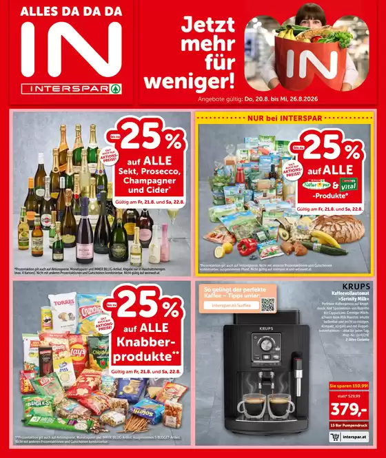 Interspar Katalog in Schnifis | Online-Flugblatt Oberoesterreich KW 34 | 2026-08-20T00:00:00.000Z - 2026-08-26T00:00:00.000Z