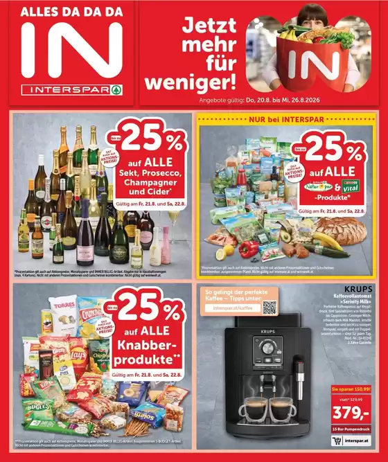 Interspar Katalog in Schnifis | Online-Flugblatt Burgenland Nord KW 34 | 2026-08-20T00:00:00.000Z - 2026-08-26T00:00:00.000Z