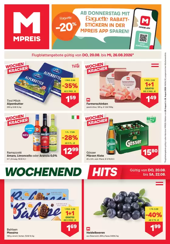 MPreis Katalog in Feldbach | FB KW34 2026 V | 2026-08-20T00:00:00.000Z - 2026-08-26T00:00:00.000Z