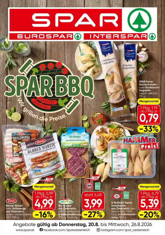 Spar Flugblatt in Murau | Grillen KW 34 | 2026-08-20T00:00:00.000Z - 2026-08-26T00:00:00.000Z